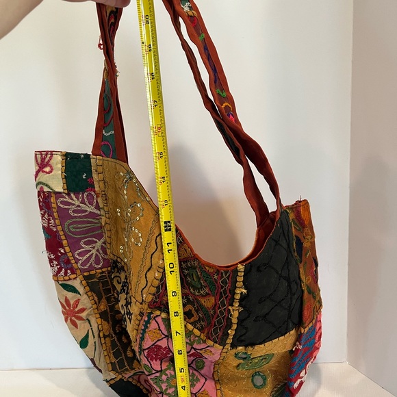 Patchwork Boho Chic Shoulder Sling Hobo Bag - Picture 10 of 10